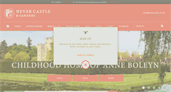 Desktop Screenshot of hevercastle.co.uk